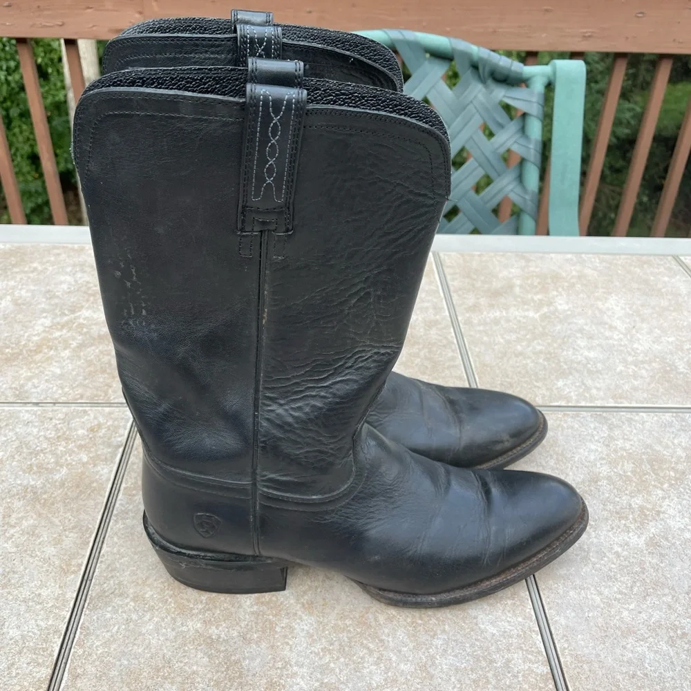 Ariat Men's Black Heritage Roper Boots